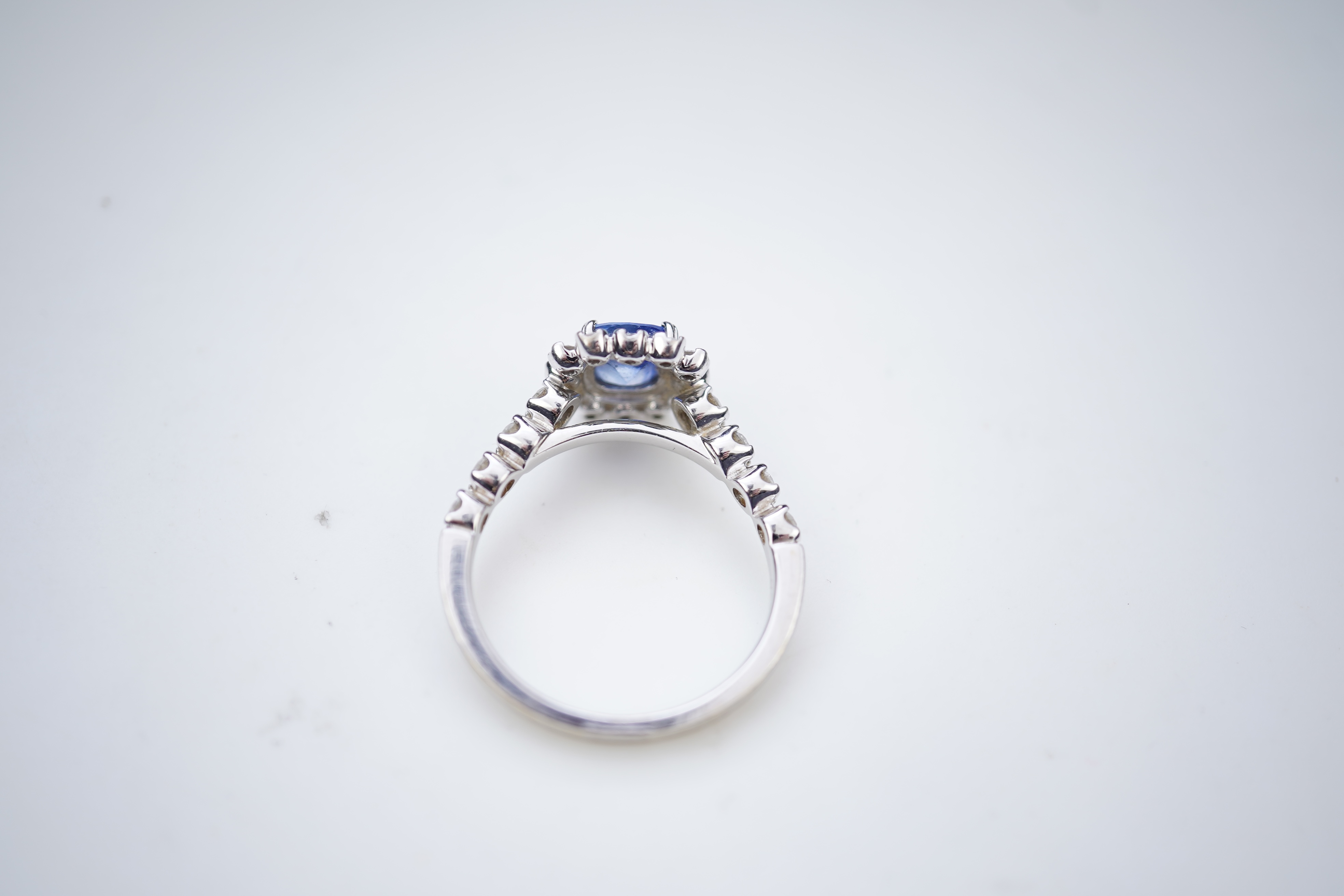 A sapphire and diamond ring